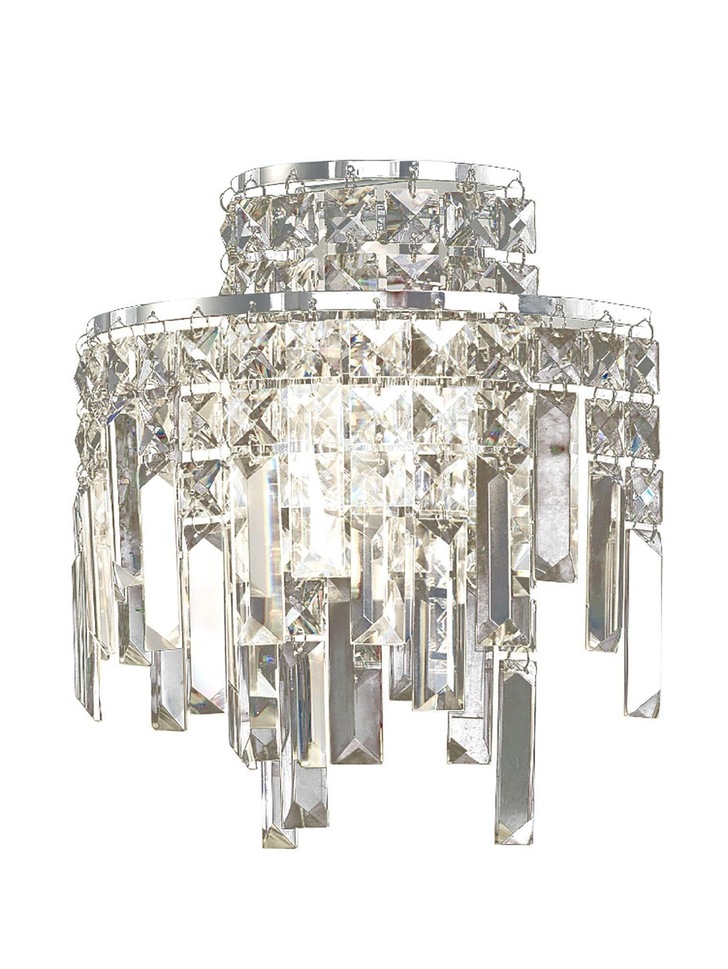 Diyas Maddison IL30250 Polished Chrome 2 Light Crystal Wall Light