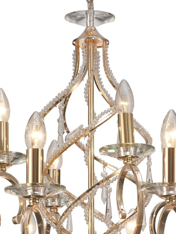 Diyas Torino IL303212+6 French Gold 18 Light Crystal Chandelier