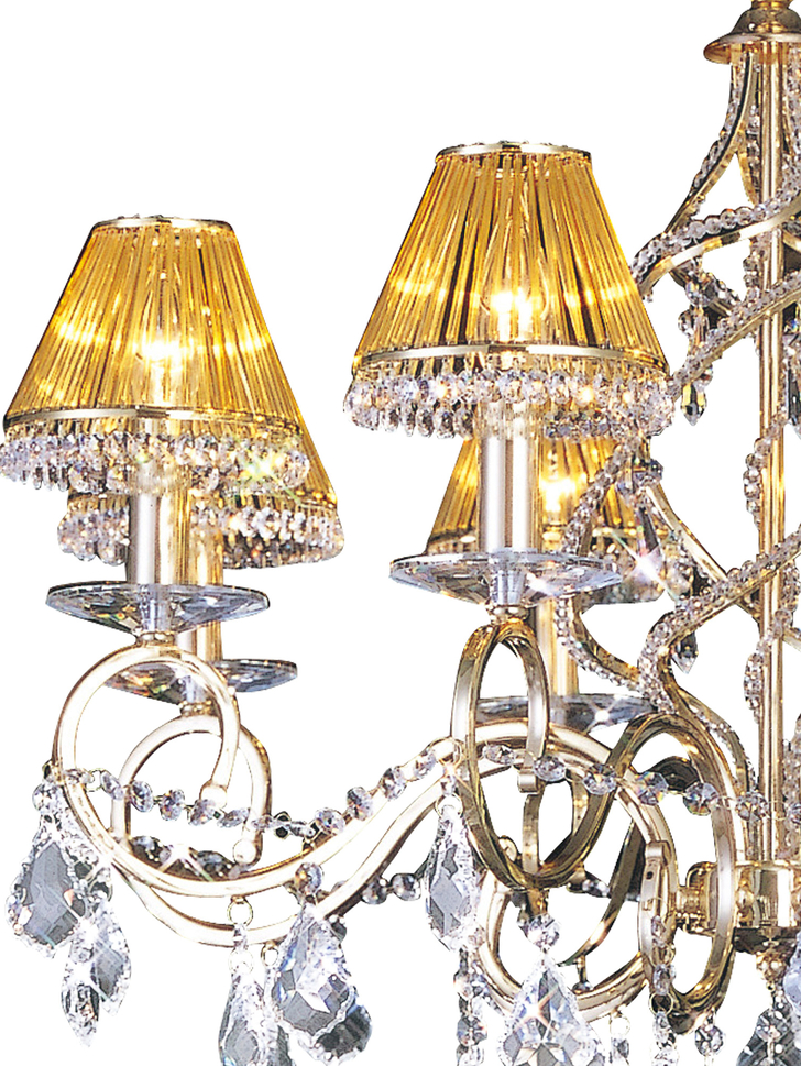 Diyas Torino IL30328 French Gold 8 Light Crystal Chandelier