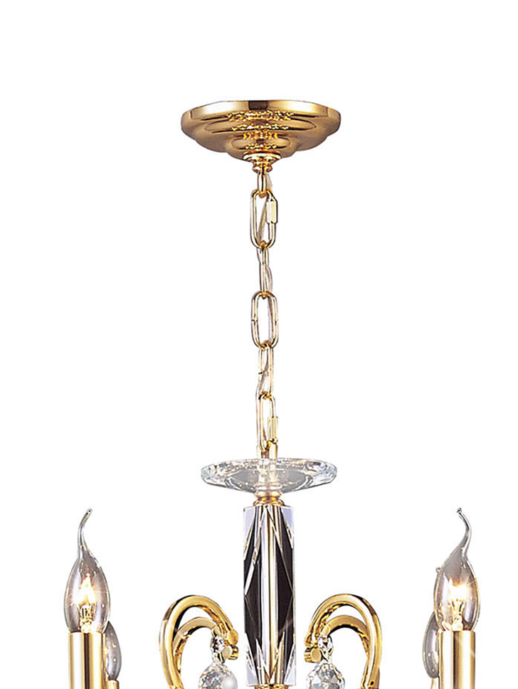 Diyas Zinta IL30228+4 French Gold 12 Light Crystal Chandelier