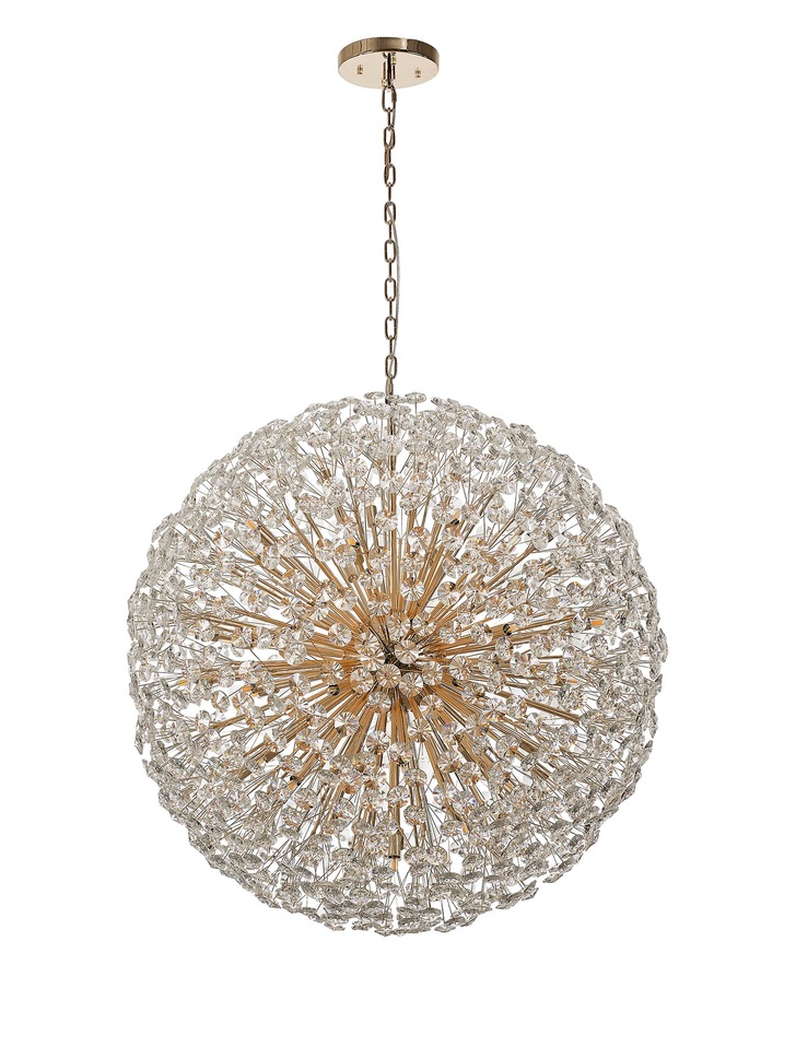 Idolite Alborz French Gold 48 Light Crystal Sphere Pendant