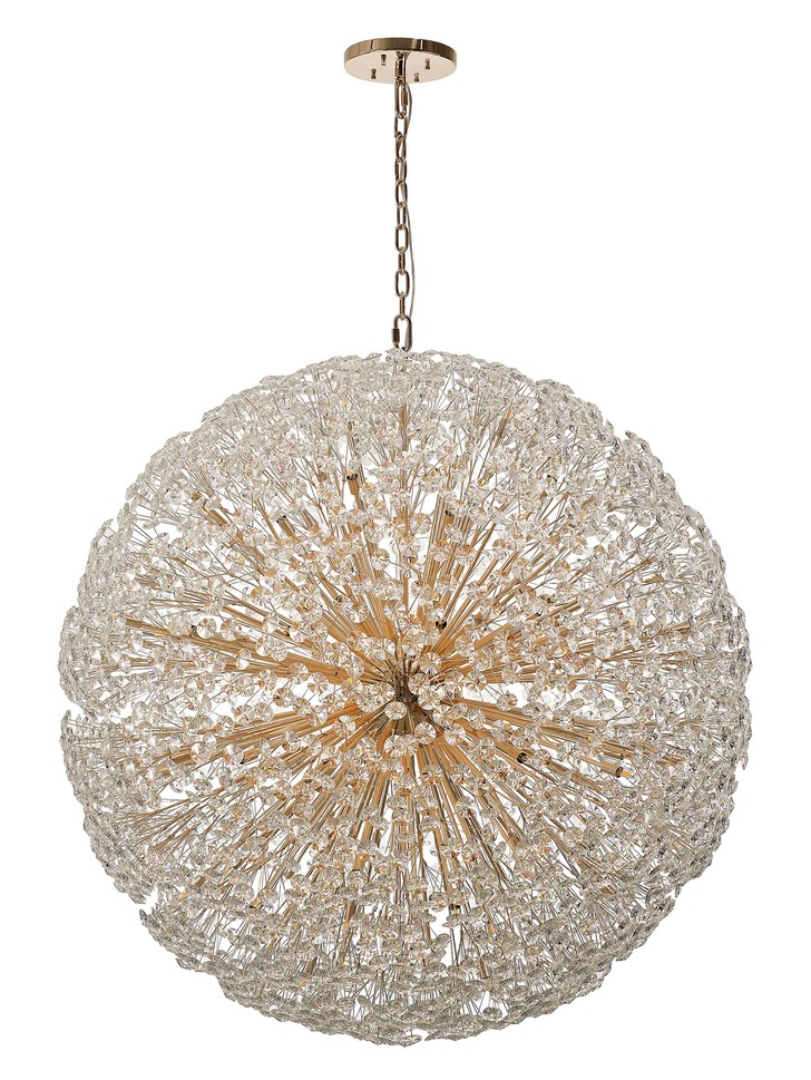 Idolite Alborz French Gold 84 Light Crystal Sphere Pendant