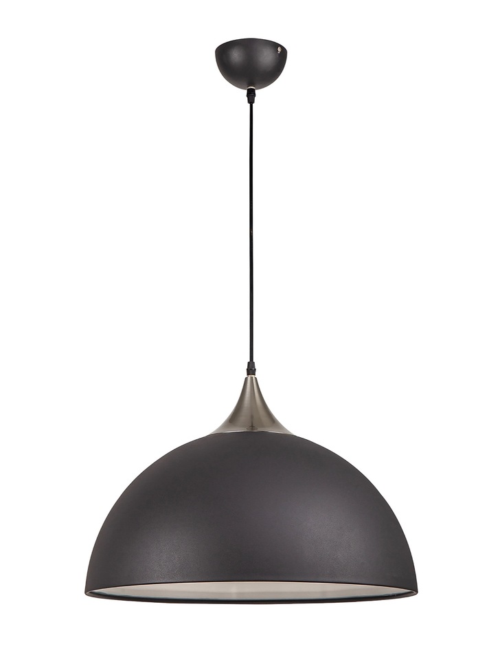 Idolite Alperton Graphite/Satin Nickel Large Single Pendant Light