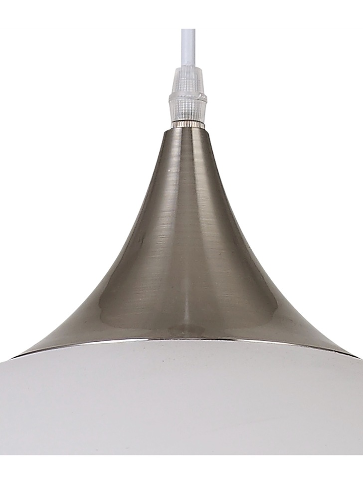 Idolite Alperton Sand White/Satin Nickel Large Single Pendant Light