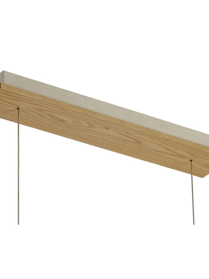 Idolite Angel Medium Oak/Sand White/Frosted Led Linear Pendant - 3000K