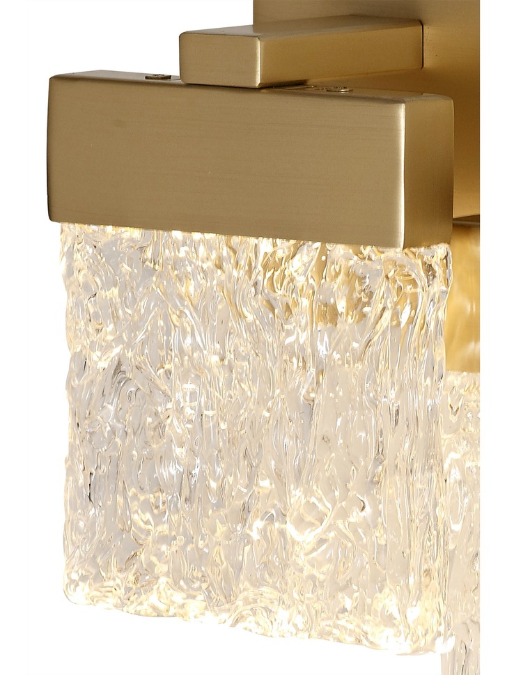 Idolite Aspiring Painted Brushed Gold 2 Light LED Wall Light - 3000K