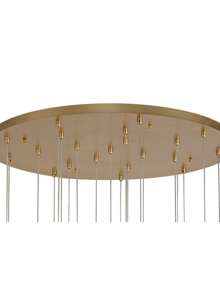 Idolite Aspiring Painted Brushed Gold Finish 21 Light LED Pendant - 3000K