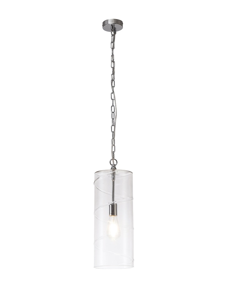 Idolite Bernese Polished Chrome/Clear Single Pendant