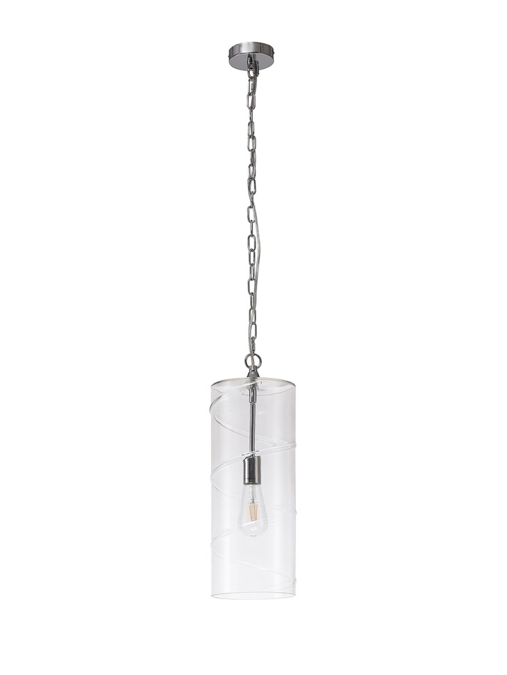 Idolite Bernese Polished Chrome/Clear Single Pendant