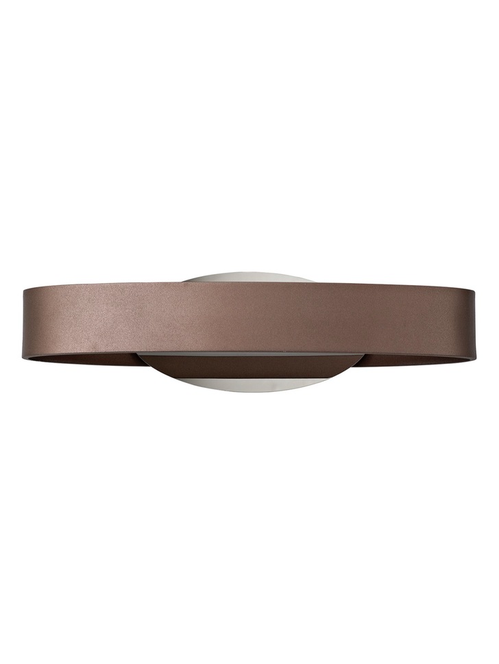 Idolite Blackfriars Satin Brown/Polished Chrome/Frosted White Led Wall Light - 3000K