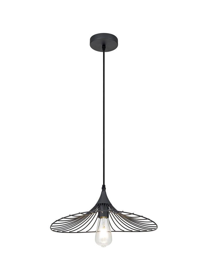 Idolite Cecilia Graphite Finish Single Pendant Light