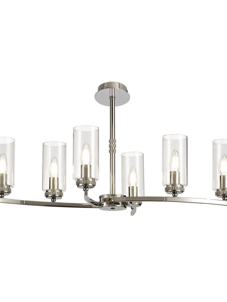 Idolite Euston Polished Nickel 6 Light Linear Pendant