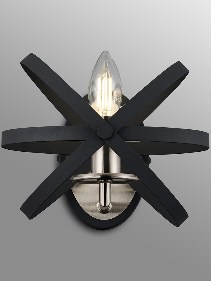 Idolite Genesis Anthracite And Silver Single Wall Light