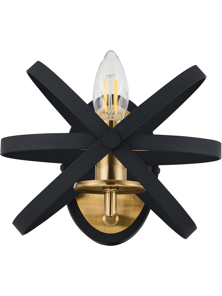 Idolite Genesis Black And Gold Single Wall Light