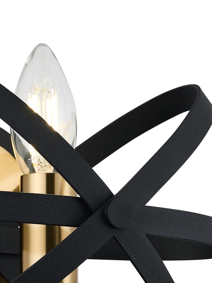 Idolite Genesis Black And Gold Single Wall Light