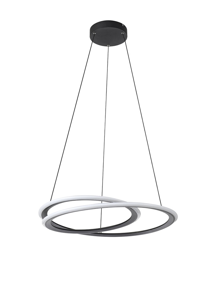 Idolite Hadrian Black Finish LED Pendant Light - 4000K