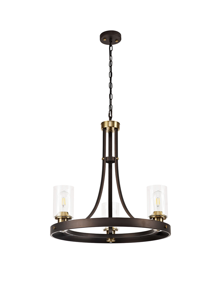 Idolite Karakoram Brown Oxide Finish 3 Light Pendant