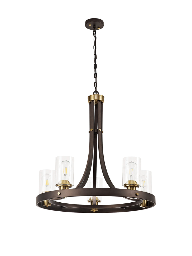 Idolite Karakoram Brown Oxide Finish 5 Light Pendant