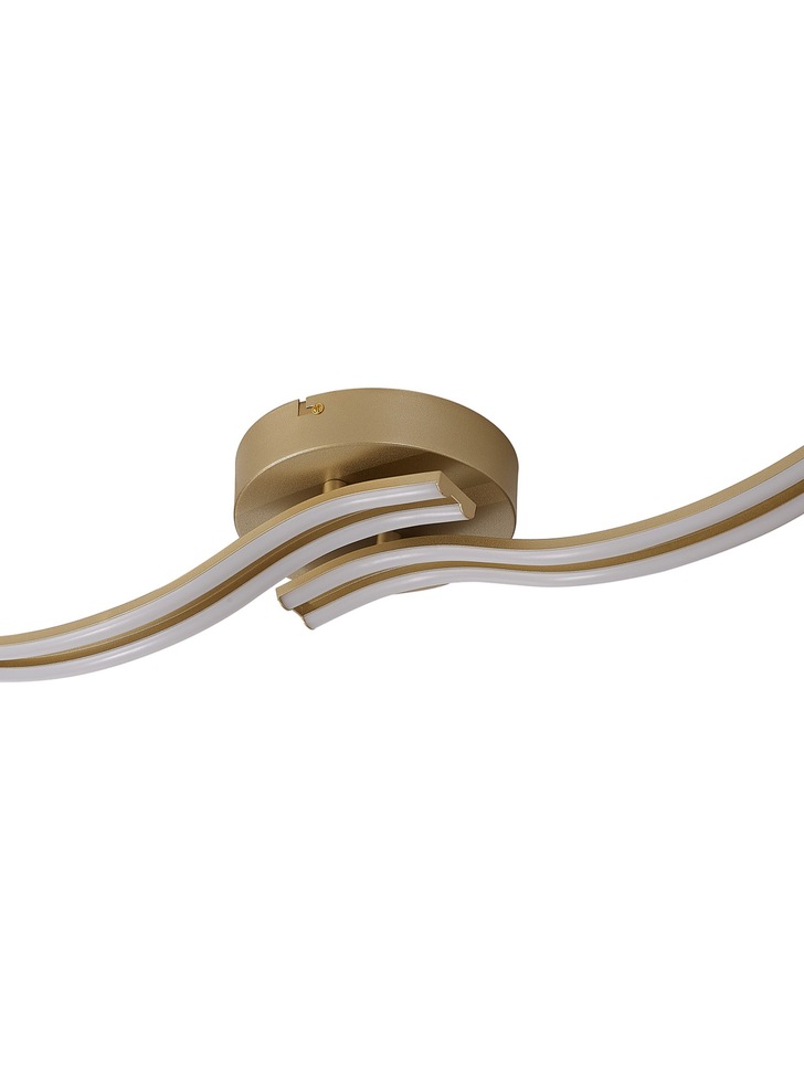 Idolite Kensington Gold 2 Light Led Ceiling And Wall Light - 3500K