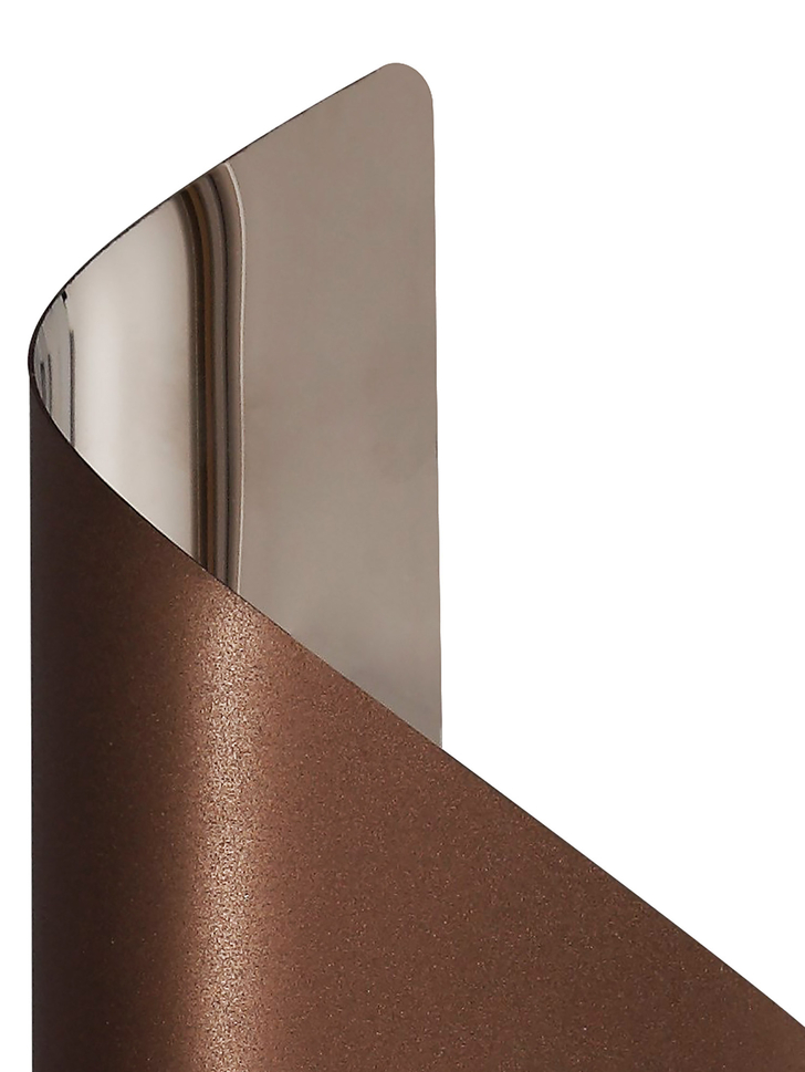 Idolite Kenton Satin Brown/Polished Chrome Led Wall Light - 3000K