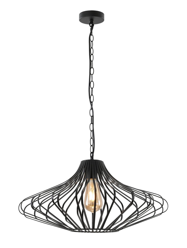 Idolite Kingsbury Matt Black/Satin Nickel Pendant