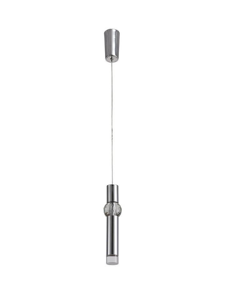 Idolite Limehouse Polished Chrome/Crystal Led Single Pendant - 3000K