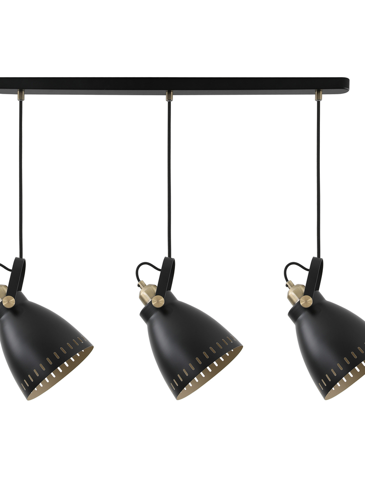 Idolite Maglic Matt Black/Antique Brass/Khaki 3 Light Island Light