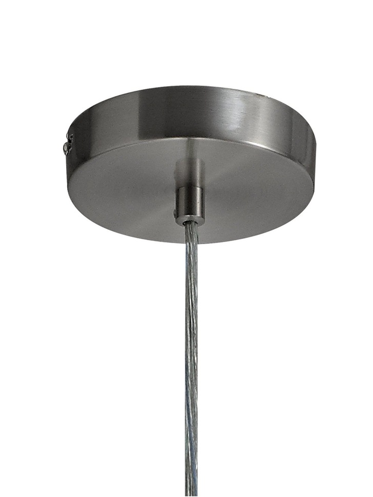 Idolite Queensbury Satin Nickel/Clear Single Pendant