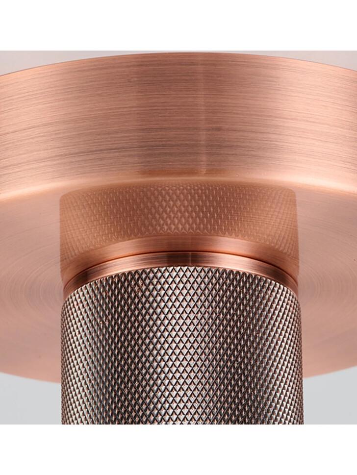 Idolite Rumi Antique Copper Finish Knurled Semi-Flush Ceiling Rose