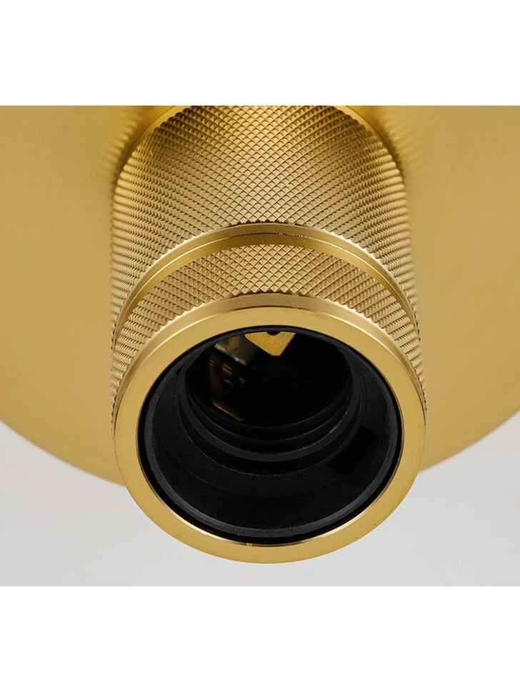 Idolite Rumi Brass Finish Knurled Semi-Flush Ceiling Rose