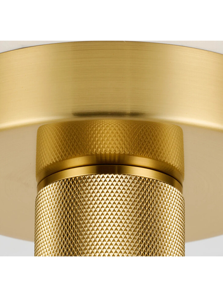 Idolite Rumi Brass Finish Knurled Semi-Flush Ceiling Rose