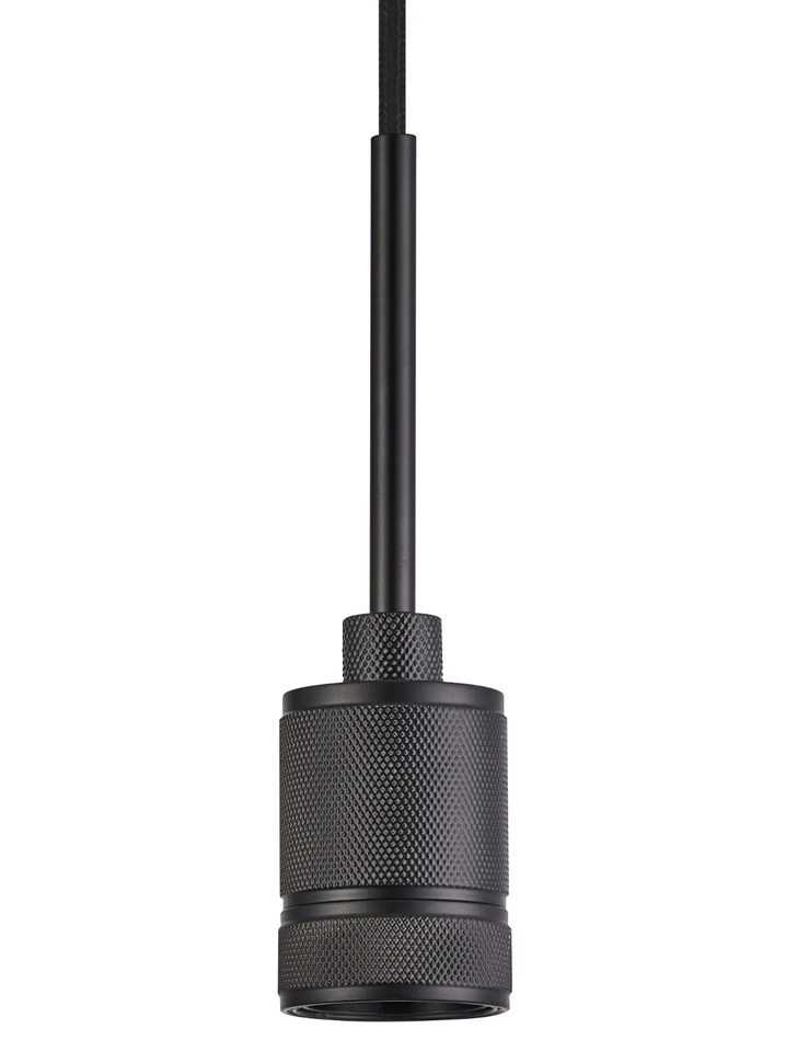 Idolite Rumi Knurled 1 Light Black Suspension - E27 - 1.6M