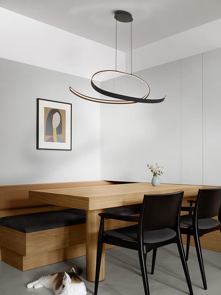 Idolite Sleek Dark Grey Dimmable Led Pendant Light - 3000K