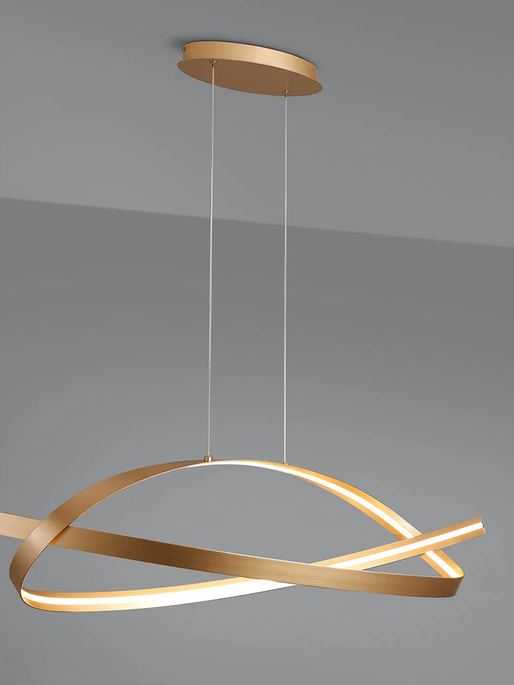 Idolite Sleek Gold Dimmable Led Pendant Light - 3000K