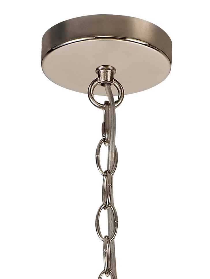 Idolite Smoky Polished Nickel Finish 1 Light Round Pendant