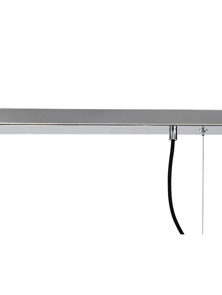 Idolite Stockwell Polished Chrome/Smoked 7 Light Linear Bar Pendant