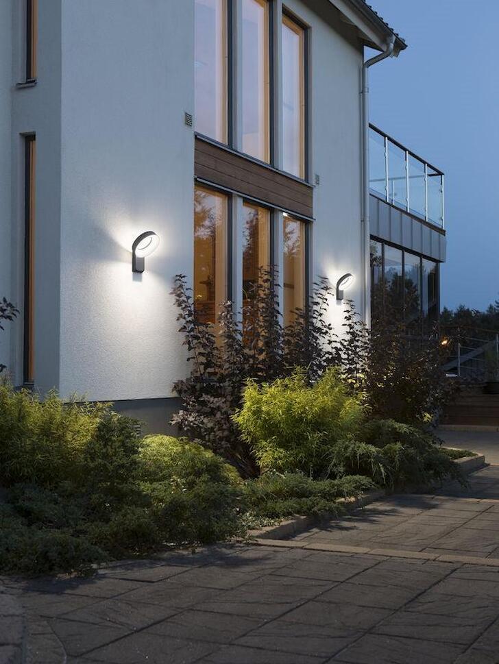 Konstsmide Asti Anthracite Exterior Led Wall Light