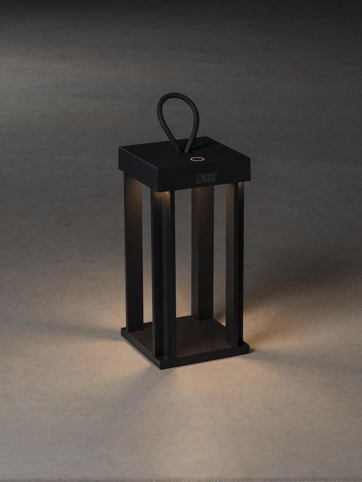 Konstsmide Cannes Black Usb Portable Exterior Table Lamp - IP54 - 3000K