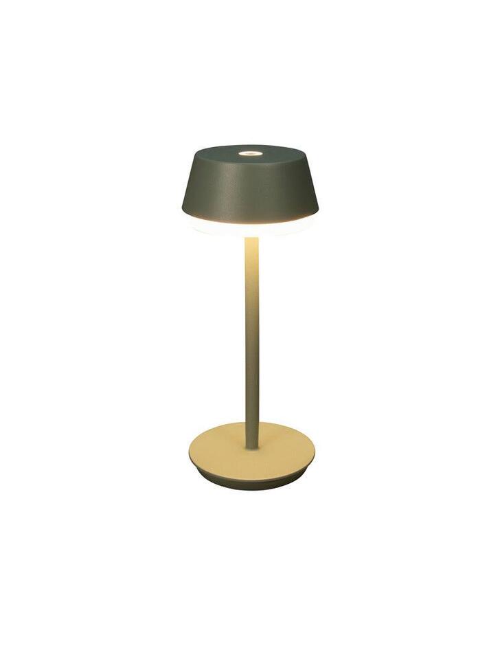 Konstsmide Lyon Usb Outdoor Portable Table Lamp In Green/Grey Finish - IP54 - 2700K/3000K/4000K+RGB