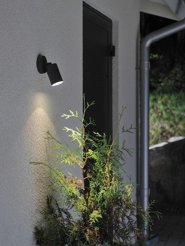 Konstsmide Modena Adjustable Matt Black Exterior Wall Light