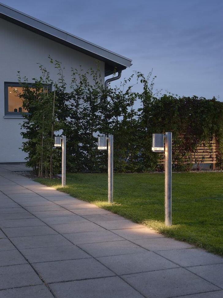 Konstsmide Modena Galvanised Exterior Post Light