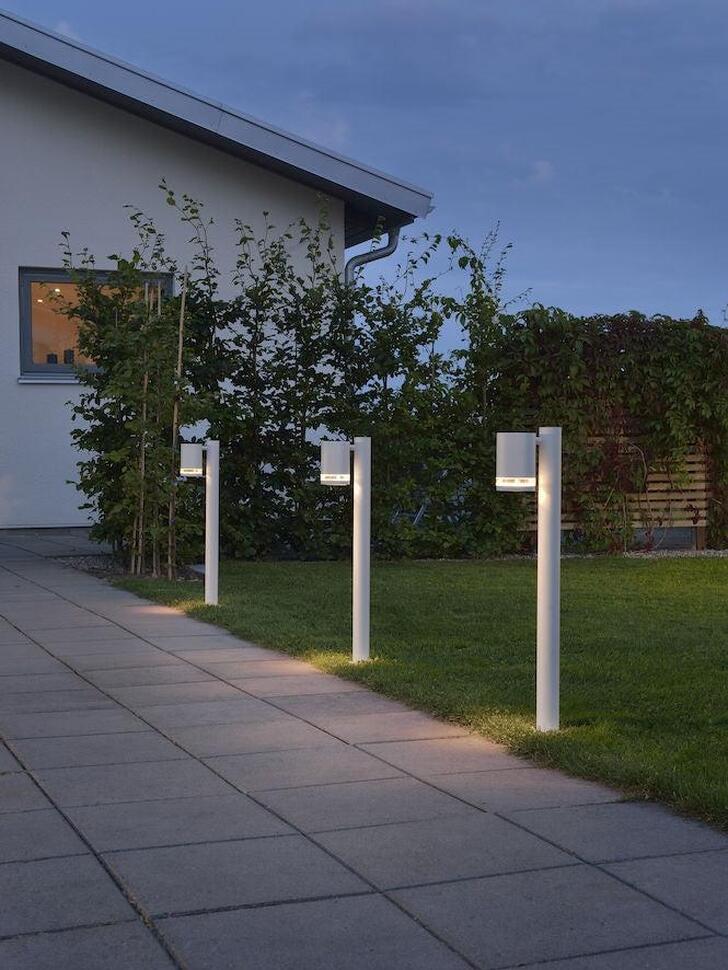 Konstsmide Modena Matt White Exterior Post Light