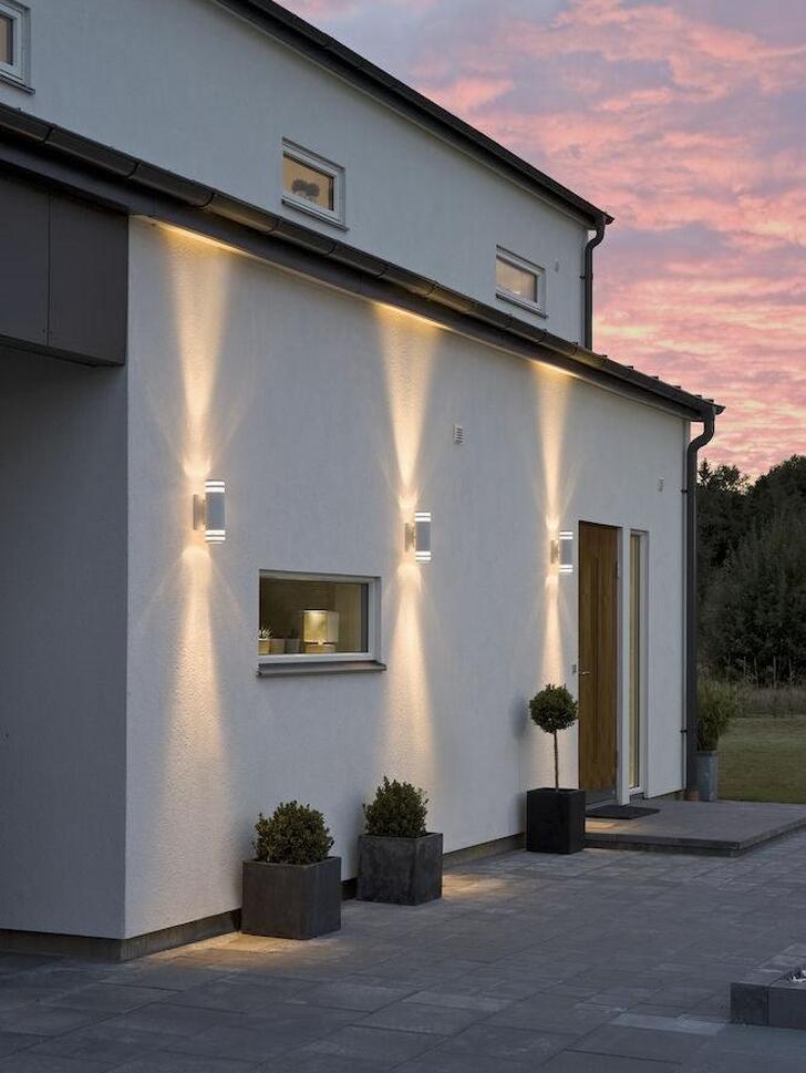 Konstsmide Modena Matt White Up And Down Exterior Light