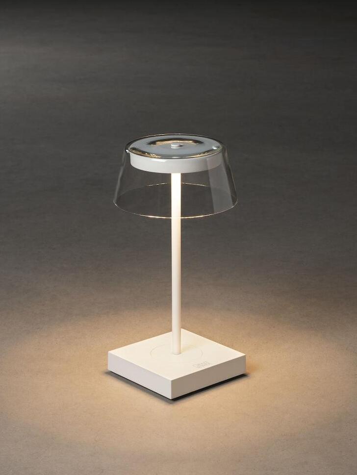 Konstsmide Scilla White Usb Portable Outdoor Table Lamp - IP54 - 2700K/3000K