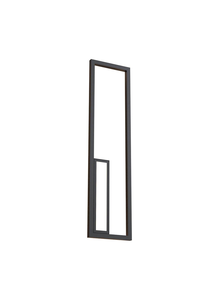 Mantra Boutique Medium LED Rectangular Wall Light Black - 3000K