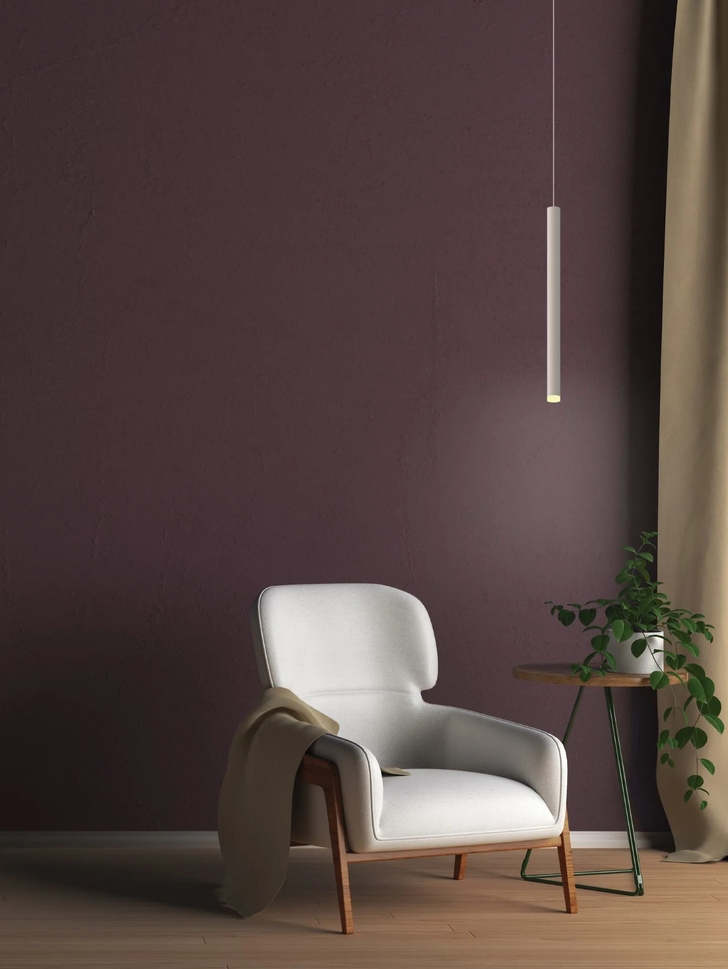 Mantra Cala Single LED Pendant Sand White