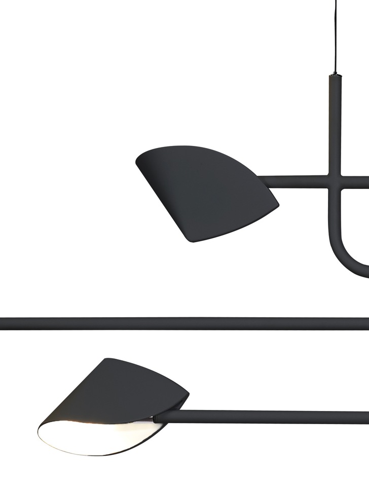 Mantra Capuccina LED 6 Light Linear Pendant Black - 3000K