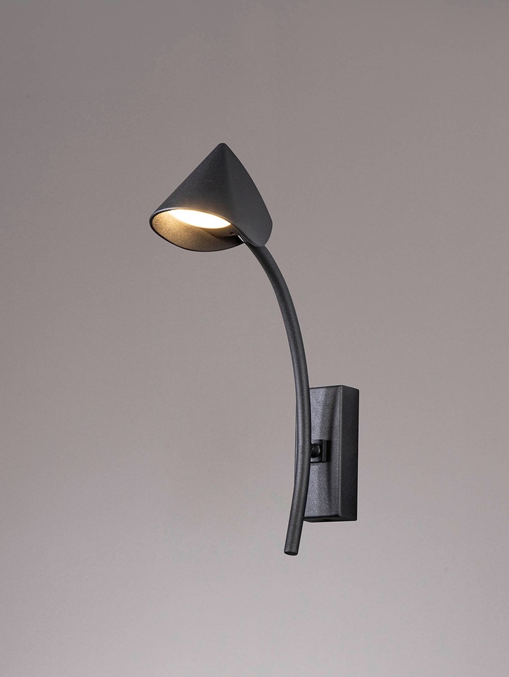 Mantra Capuccina Single LED Wall Light Black - 3000K