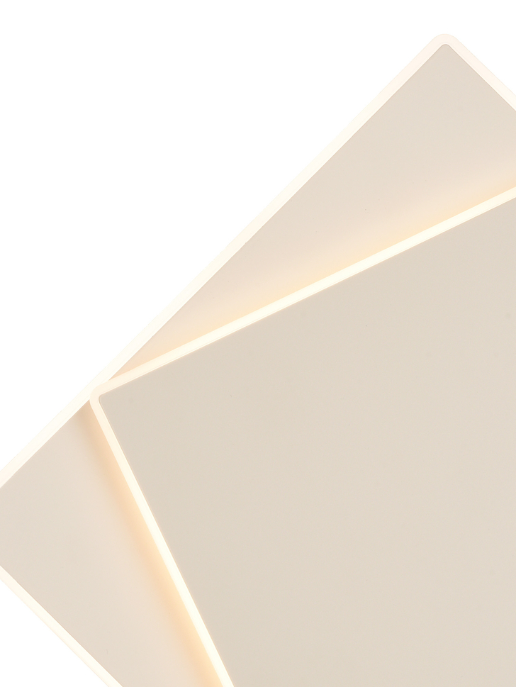 Mantra Dakla White Large Square Flush Led Wall/Ceiling Light - 3000K