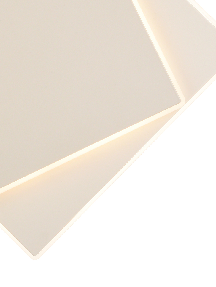 Mantra Dakla White Large Square Flush Led Wall/Ceiling Light - 3000K